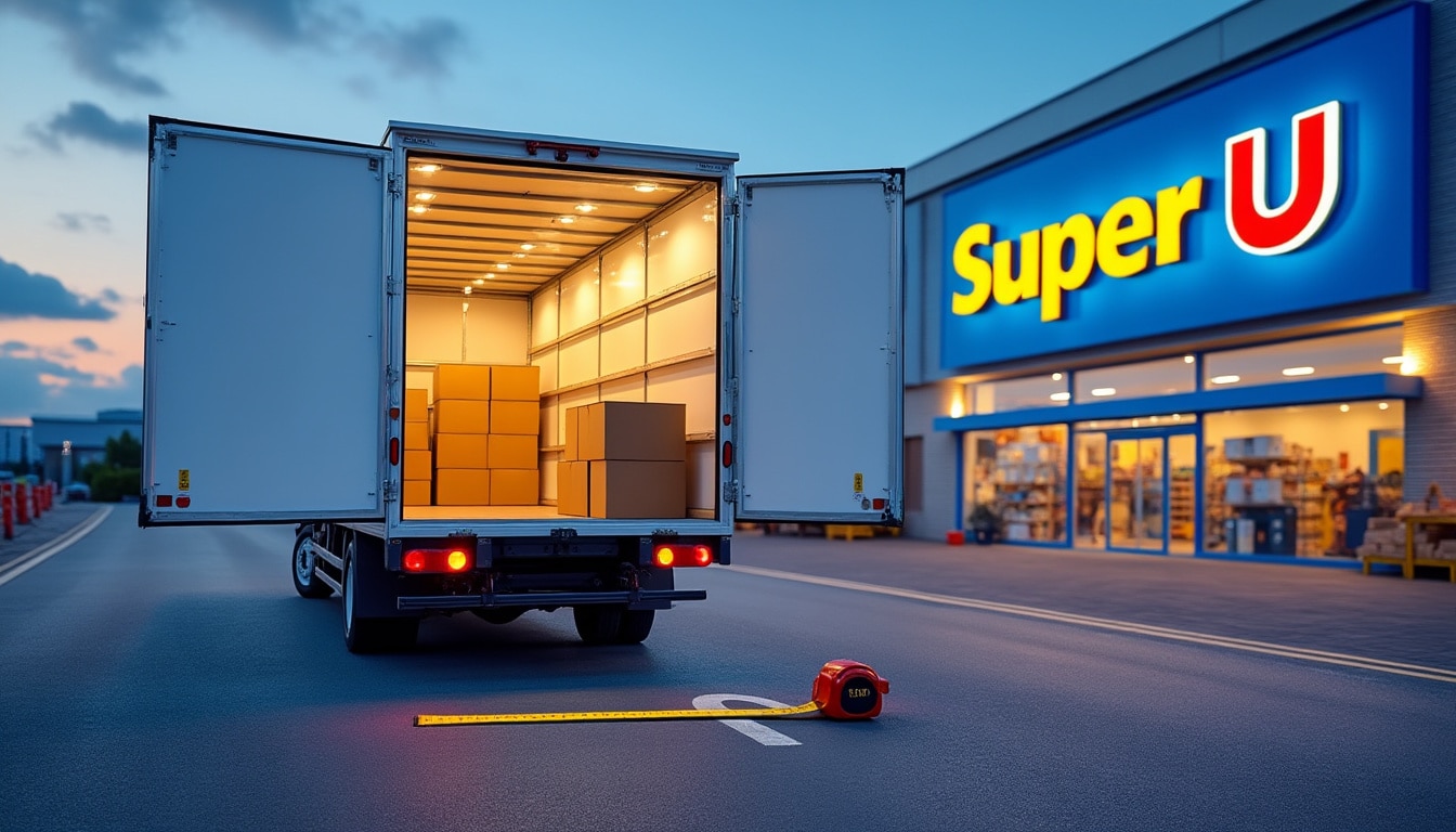 Illustration: Comprendre le concept d’un camion utilitaire avec un volume de 11m3 chez Super U